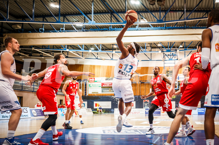 Basketball, bet-at-home Basketball Superliga 2020/21, Grunddurchgang, 16. Runde, Oberwart Gunners, BC Vienna, Quincy Diggs (13)