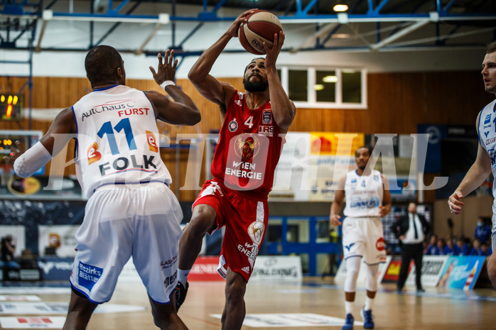 Basketball, bet-at-home Basketball Superliga 2020/21, Grunddurchgang 16. Runde, Oberwart Gunners, BC Vienna, Richaud Pack (4)