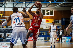 Basketball, bet-at-home Basketball Superliga 2020/21, Grunddurchgang 16. Runde, Oberwart Gunners, BC Vienna, Richaud Pack (4)