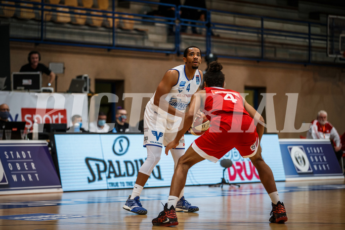 Basketball, bet-at-home Basketball Superliga 2020/21, Grunddurchgang 16. Runde, Oberwart Gunners, BC Vienna, Laurence Alexander (4)