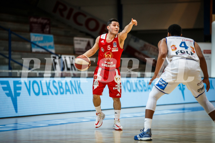 Basketball, bet-at-home Basketball Superliga 2020/21, Grunddurchgang 16. Runde, Oberwart Gunners, BC Vienna, Mustafa Hassan Zadeh (5)