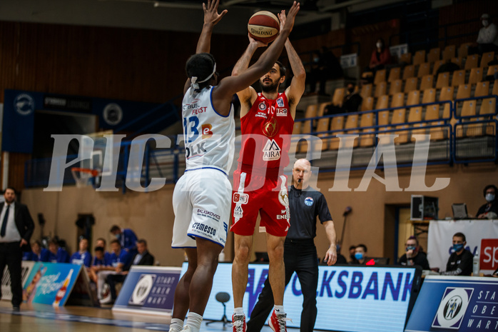 Basketball, bet-at-home Basketball Superliga 2020/21, Grunddurchgang 16. Runde, Oberwart Gunners, BC Vienna, Anton Shoutvin (10)