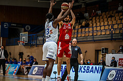 Basketball, bet-at-home Basketball Superliga 2020/21, Grunddurchgang 16. Runde, Oberwart Gunners, BC Vienna, Anton Shoutvin (10)
