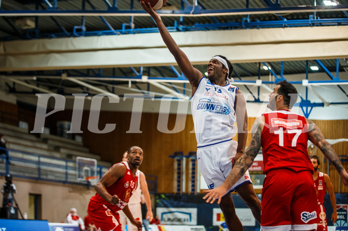Basketball, bet-at-home Basketball Superliga 2020/21, Grunddurchgang 16. Runde, Oberwart Gunners, BC Vienna, Quincy Diggs (13)