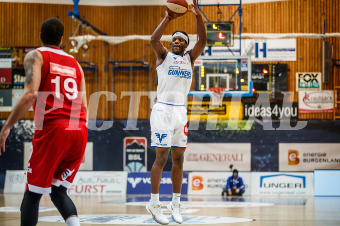 Basketball, bet-at-home Basketball Superliga 2020/21, Grunddurchgang 16. Runde, Oberwart Gunners, BC Vienna, Quincy Diggs (13)