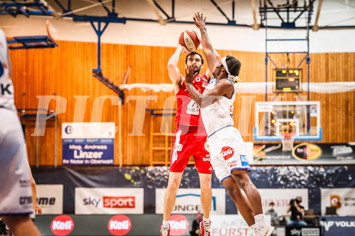 Basketball, bet-at-home Basketball Superliga 2020/21, Grunddurchgang, 16. Runde, Oberwart Gunners, BC Vienna, Anton Shoutvin (10)