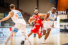 Basketball, bet-at-home Basketball Superliga 2020/21, Grunddurchgang, 16. Runde, Oberwart Gunners, BC Vienna, Richaud Pack (4)