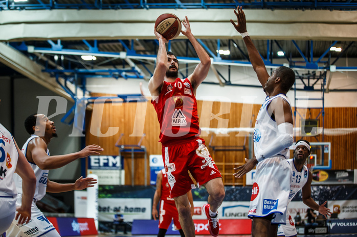 Basketball, bet-at-home Basketball Superliga 2020/21, Grunddurchgang 16. Runde, Oberwart Gunners, BC Vienna, Anton Shoutvin (10)