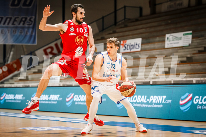 Basketball, bet-at-home Basketball Superliga 2020/21, Grunddurchgang, 16. Runde, Oberwart Gunners, BC Vienna, Jonathan Knessl (12)