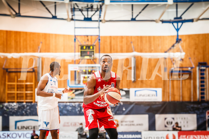 Basketball, bet-at-home Basketball Superliga 2020/21, Grunddurchgang, 16. Runde, Oberwart Gunners, BC Vienna, David Haughton (15)