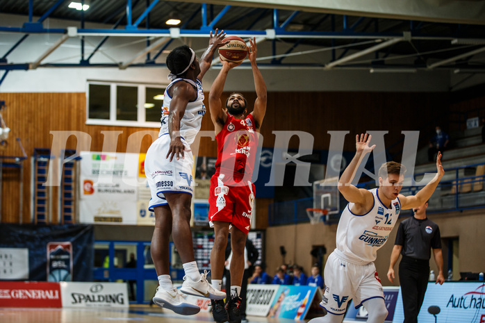 Basketball, bet-at-home Basketball Superliga 2020/21, Grunddurchgang 16. Runde, Oberwart Gunners, BC Vienna, Richaud Pack (4)