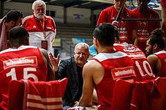 Basketball, bet-at-home Basketball Superliga 2020/21, Grunddurchgang 16. Runde, Oberwart Gunners, BC Vienna, Luigi Gresta (Ass. Coach); Zoran Kostic (Head Coach)