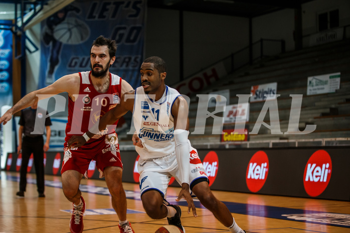Basketball, bet-at-home Basketball Superliga 2020/21, Grunddurchgang 16. Runde, Oberwart Gunners, BC Vienna, Nigel Pruitt (11)