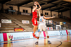 Basketball, bet-at-home Basketball Superliga 2020/21, Grunddurchgang, 16. Runde, Oberwart Gunners, BC Vienna, Anton Shoutvin (10)