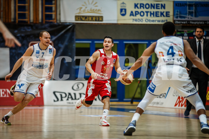 Basketball, bet-at-home Basketball Superliga 2020/21, Grunddurchgang 16. Runde, Oberwart Gunners, BC Vienna, Mustafa Hassan Zadeh (5)