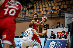 Basketball, bet-at-home Basketball Superliga 2020/21, Grunddurchgang 16. Runde, Oberwart Gunners, BC Vienna, Richaud Pack (4)