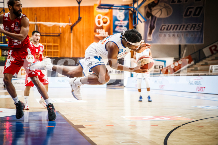 Basketball, bet-at-home Basketball Superliga 2020/21, Grunddurchgang, 16. Runde, Oberwart Gunners, BC Vienna, Quincy Diggs (13)