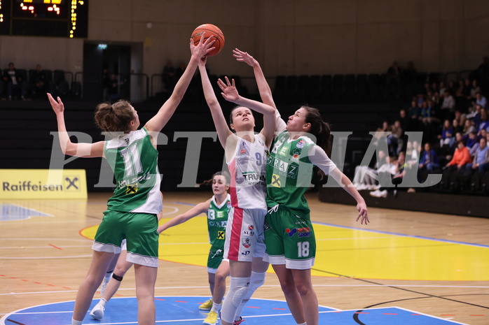 29.01.2023, Graz, Raiffeisen Sportpark, Basketball Damen Superliga 2022/23, Grunddurchgang 12.Runde, UBSC-DBBC Graz vs. UBI Graz,  