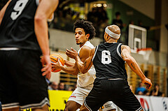 Basketball, Basketball Zweite Liga 2024/25, Playoffs Viertelfinale Spiel 2, Mattersburg Rocks, Wörthersee Piraten, Yann Grandperret (11)