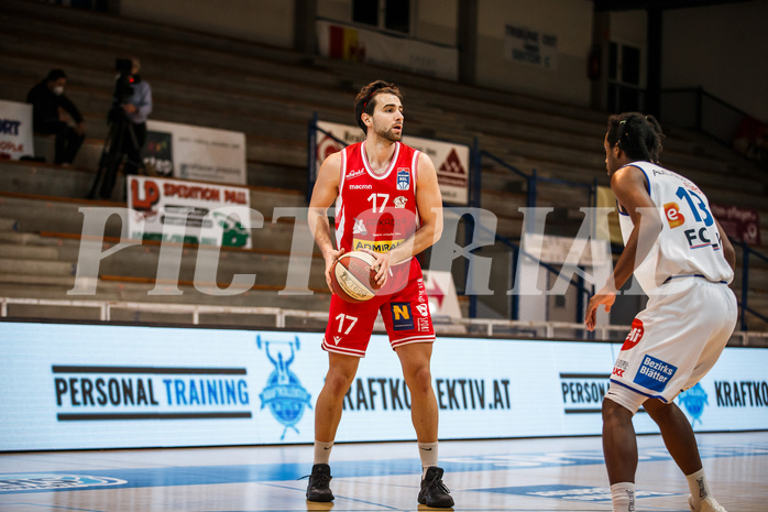 Basketball, bet-at-home Basketball Superliga 2020/21, Grunddurchgang, 18. Runde, Oberwart Gunners, Traiskirchen Lions, Dani Koljanin (17)