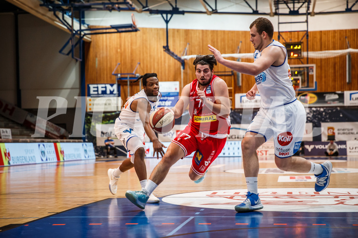 Basketball, bet-at-home Basketball Superliga 2020/21, Grunddurchgang, 18. Runde, Oberwart Gunners, Traiskirchen Lions, Luka Gvozden (77)