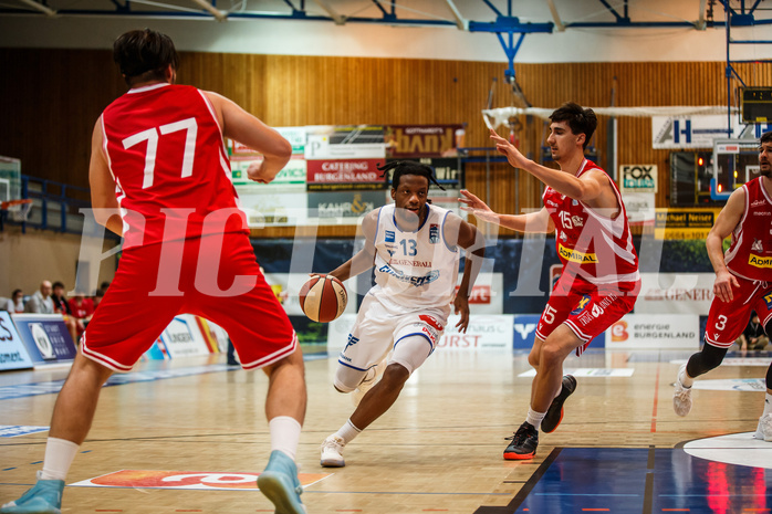 Basketball, bet-at-home Basketball Superliga 2020/21, Grunddurchgang, 18. Runde, Oberwart Gunners, Traiskirchen Lions, Quincy Diggs (13)