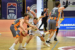 Basketball Superliga 2020/21, Grunddurchgang 18. Runde Flyers Wels vs. Klosterneuburg Dukes, Christoph Leydorf (9), Danilo Tepic (9)
