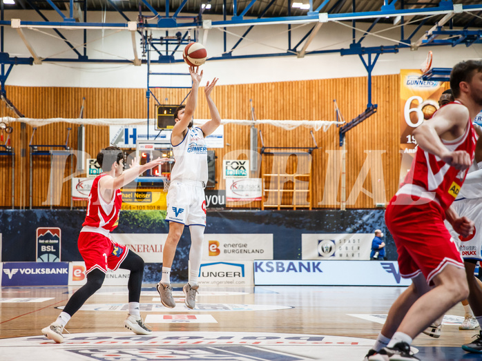 Basketball, bet-at-home Basketball Superliga 2020/21, Grunddurchgang, 18. Runde, Oberwart Gunners, Traiskirchen Lions, Ignas Fiodorovas (5)