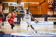 Basketball, bet-at-home Basketball Superliga 2020/21, Grunddurchgang, 18. Runde, Oberwart Gunners, Traiskirchen Lions, Quincy Diggs (13)