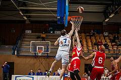 Basketball, bet-at-home Basketball Superliga 2020/21, Grunddurchgang, 18. Runde, Oberwart Gunners, Traiskirchen Lions, Sebastian Käferle (7)