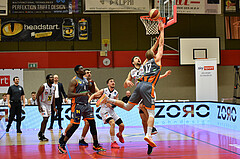 Basketball Superliga 2020/21, Grunddurchgang 18. Runde Flyers Wels vs. Klosterneuburg Dukes, Austen Awosika (1), Amineye Lakoju (4), Jan Raszdevsek (4), Alex Laurent (17)
