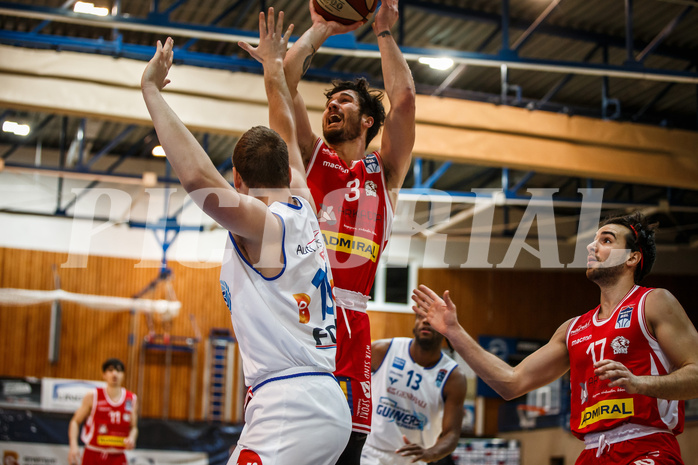 Basketball, bet-at-home Basketball Superliga 2020/21, Grunddurchgang, 18. Runde, Oberwart Gunners, Traiskirchen Lions, Luka Kamber (3)
