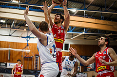 Basketball, bet-at-home Basketball Superliga 2020/21, Grunddurchgang, 18. Runde, Oberwart Gunners, Traiskirchen Lions, Luka Kamber (3)