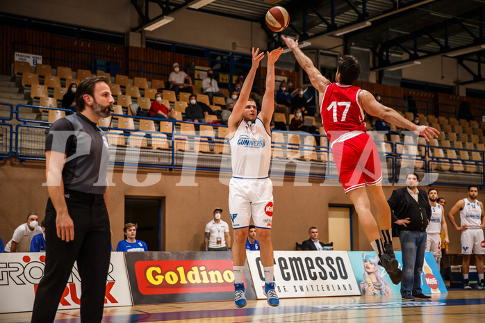 Basketball, bet-at-home Basketball Superliga 2020/21, Grunddurchgang, 18. Runde, Oberwart Gunners, Traiskirchen Lions, Renato Poljak (16)