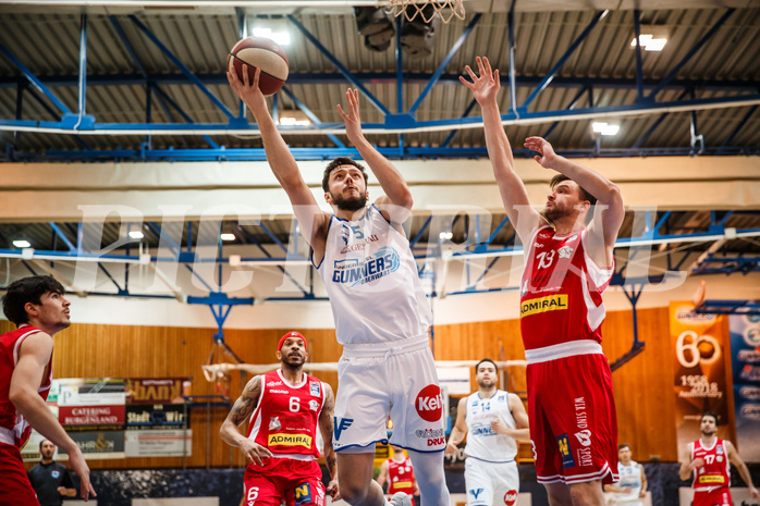 Basketball, bet-at-home Basketball Superliga 2020/21, Grunddurchgang, 18. Runde, Oberwart Gunners, Traiskirchen Lions, Ignas Fiodorovas (5)