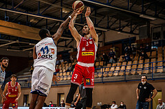Basketball, bet-at-home Basketball Superliga 2020/21, Grunddurchgang, 18. Runde, Oberwart Gunners, Traiskirchen Lions, Luka Kamber (3)