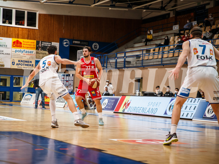 Basketball, bet-at-home Basketball Superliga 2020/21, Grunddurchgang, 18. Runde, Oberwart Gunners, Traiskirchen Lions, Luka Gvozden (77)