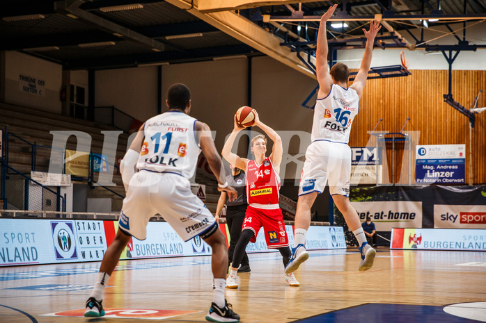 Basketball, bet-at-home Basketball Superliga 2020/21, Grunddurchgang, 18. Runde, Oberwart Gunners, Traiskirchen Lions, Georg Gentner (14)