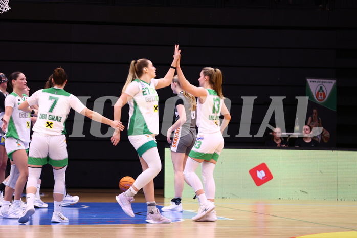 05.04.2025, Graz, Raiffeisen Sportpark, Basketball Damen Superliga 2024/25, Finale Spiel 1, UBI Graz vs. Klosterneuburg Duchess,  