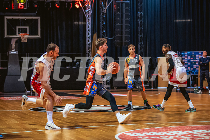 Basketball, Win2Day Superliga 2022/23, 2. Platzierungsrunde, BC Vienna, Klosterneuburg Dukes, Lennard Burgemeister (10)