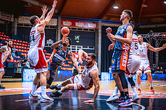Basketball, Win2Day Superliga 2022/23, 2. Platzierungsrunde, BC Vienna, Klosterneuburg Dukes, Kevin Bracy-Davies (0), Jozo Rados (3)