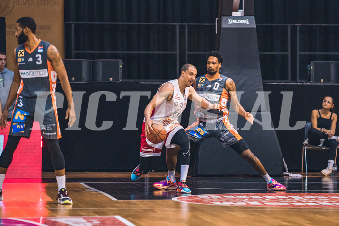 Basketball, Win2Day Superliga 2022/23, 2. Platzierungsrunde, BC Vienna, Klosterneuburg Dukes, Stefan Savic (13), Kevin Bracy-Davies (0)