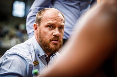 Basketball, ABL 2018/19, Playoff HF Spiel 1, Oberwart Gunners, Gmunden Swans, Bernd Wimmer (Head Coach)