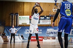 Basketball, ABL 2018/19, Playoff HF Spiel 1, Oberwart Gunners, Gmunden Swans, Christopher Tawiah (14)