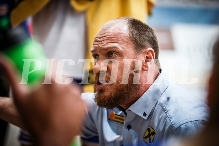 Basketball, ABL 2018/19, Playoff HF Spiel 1, Oberwart Gunners, Gmunden Swans, Bernd Wimmer (Head Coach)