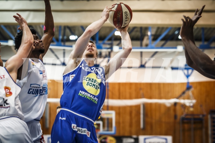 Basketball, ABL 2018/19, Playoff HF Spiel 1, Oberwart Gunners, Gmunden Swans, Matthias Linortner (12)