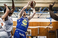 Basketball, ABL 2018/19, Playoff HF Spiel 1, Oberwart Gunners, Gmunden Swans, Matthias Linortner (12)