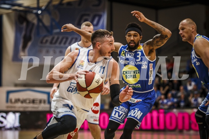 Basketball, ABL 2018/19, Playoff HF Spiel 1, Oberwart Gunners, Gmunden Swans, Hayden Thomas Lescault (11)