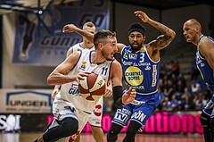 Basketball, ABL 2018/19, Playoff HF Spiel 1, Oberwart Gunners, Gmunden Swans, Hayden Thomas Lescault (11)
