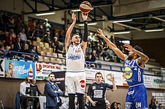 Basketball, ABL 2018/19, Playoff HF Spiel 1, Oberwart Gunners, Gmunden Swans, Hayden Thomas Lescault (11)